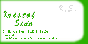 kristof sido business card